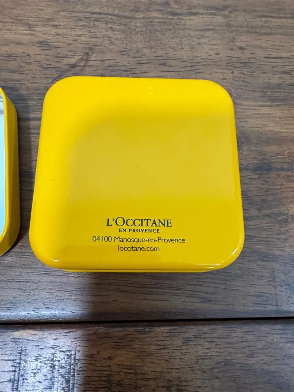 L'OCCITANE Bright Yellow Decorative Soap Tin Collectable with Soap